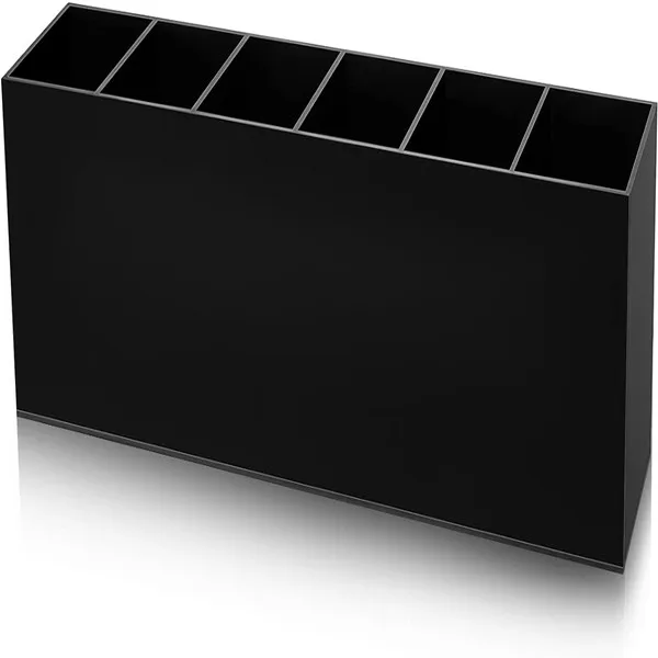 Acrylic Pencil Holder 6 Compartments Pen Holder