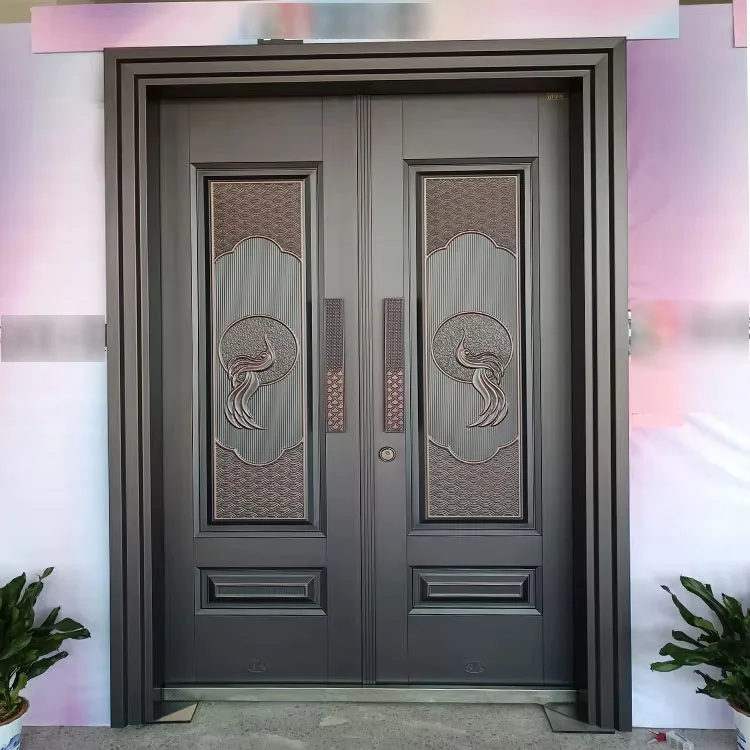 TECHTOP 2025 New Customization Fireproof Door Sliding Gate Roller Wheel Outside Doors DH Gate for Houses