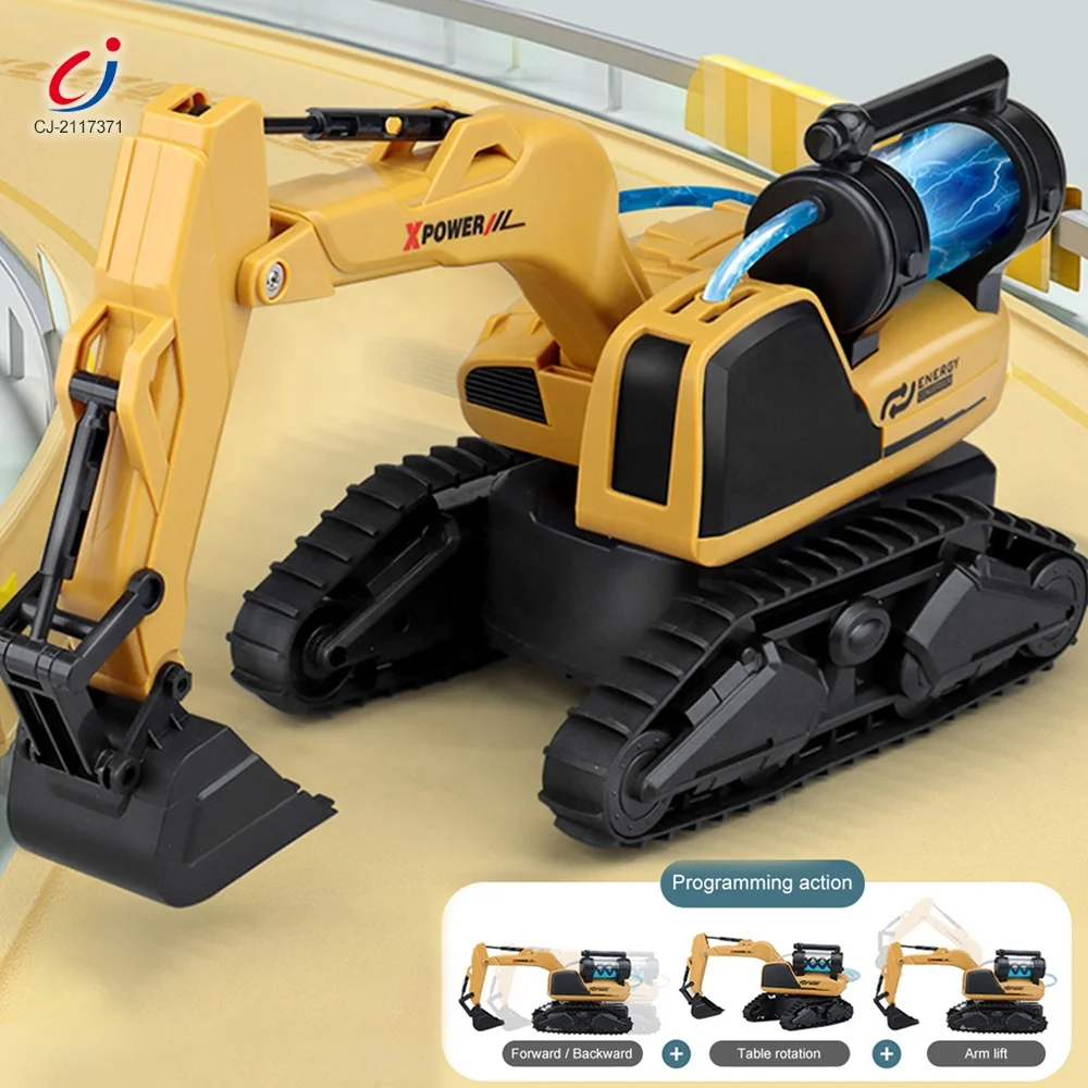 Boys 13 Channel  Plastic Remote Control Construction Game Mainan Simulation Hydraulic Rc Excavator Truck