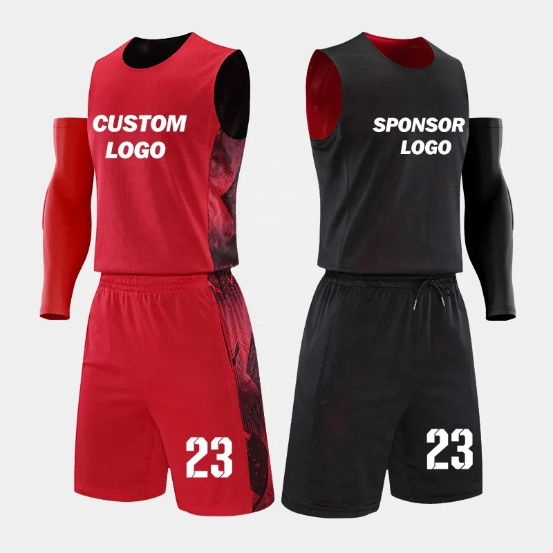High Quality Youth Basketball Reversible Jerseys Sets