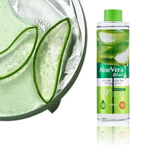 OEM Private Label 500ml Aloe Vera Korean Skin Care Toner Soothing Refreshing Calming Lightening Anti-Acne Facial Toner Whitening