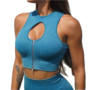Women's Cross Back Bra Solid Quick Dry Lightweight Sports Set with High Waist Leggings and Crop Top for Pilates Gym