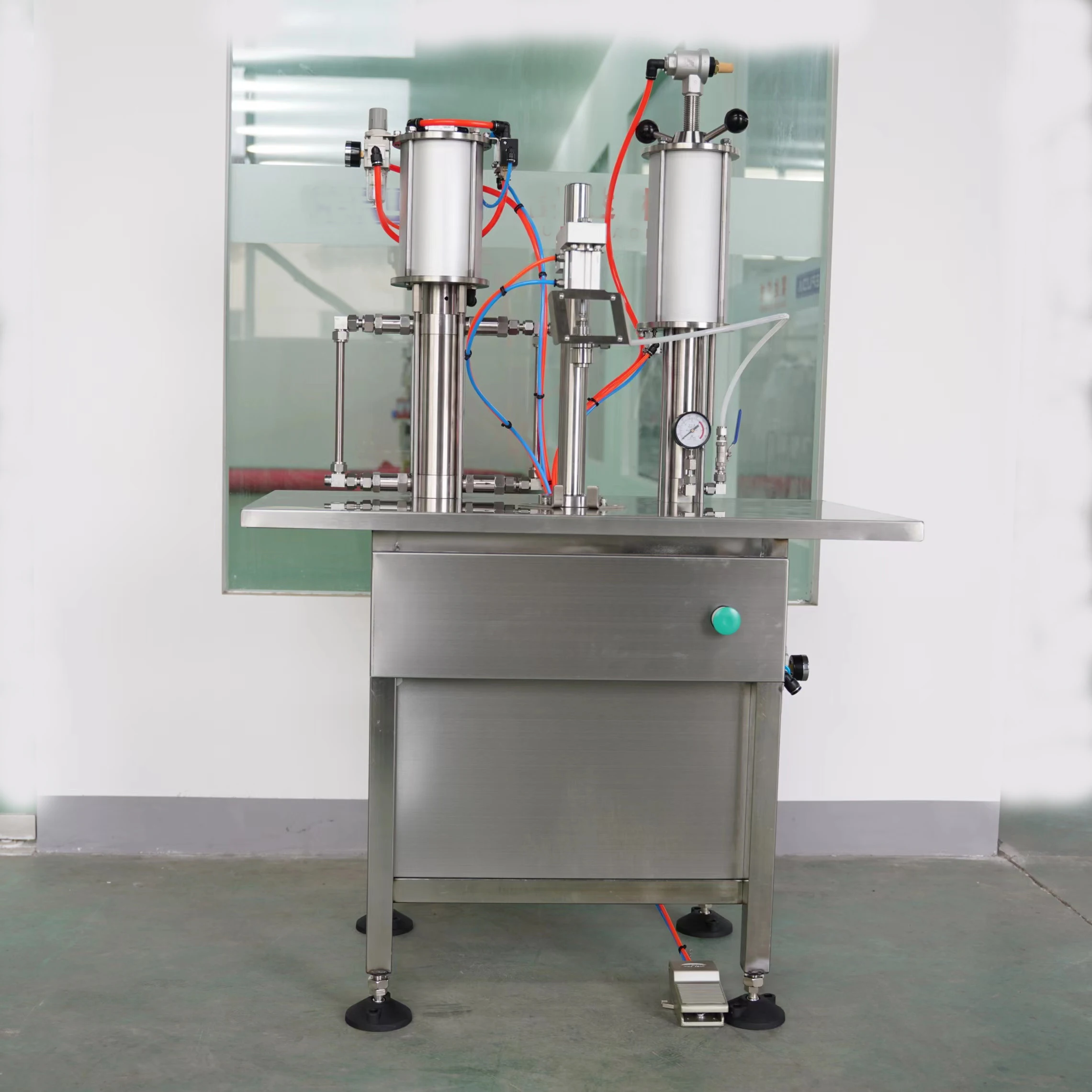 Semi Automatic Aerosol Can Gas Filling Machine for Propane Butane LPG DME  R134a