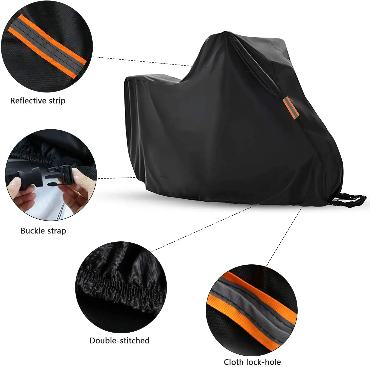 Водонепроницаемый чехол для мотоцикла и велосипеда из ткани Оксфорд 210D 600D