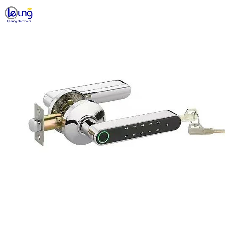 Qleung S604L Smart Fingerprint Door Lock With Wifi Tuya App Control Keyless Password For Bedroom Tuya Home 5