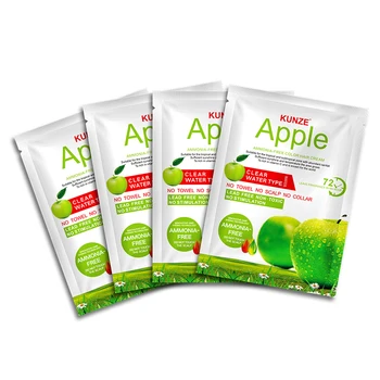 KUNZE OEM ODM Wholesale PPD Free Vegan 72 Apple Black Hair Dye Shampoo Cream Sachets