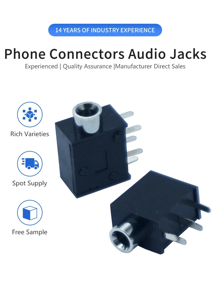 3.5mm 5 Pin Rca Headphone Jack Adapt Cable Audio Phone Jack Connector