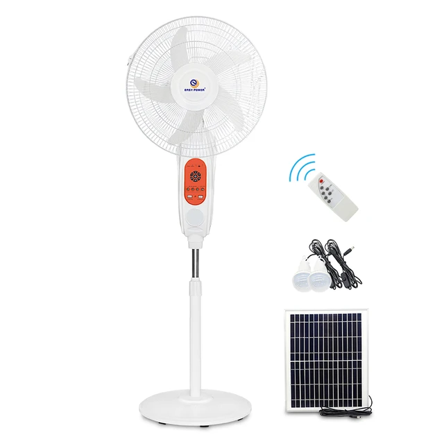 Charging powered  16 inch recharge fan solar fan with solar panel rechargeable12v dc solar fan