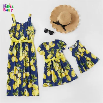 Mother And Daughter Matching Dress Women Maxi Floral Clothes 2021 Long Dresses For Girls