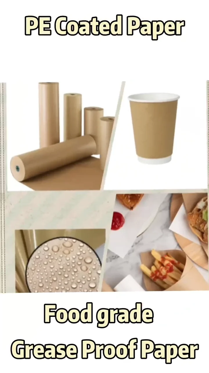 Custom Food Grade Pla Pe Coated Paper Roll Sheet Grease Proof Paper ...