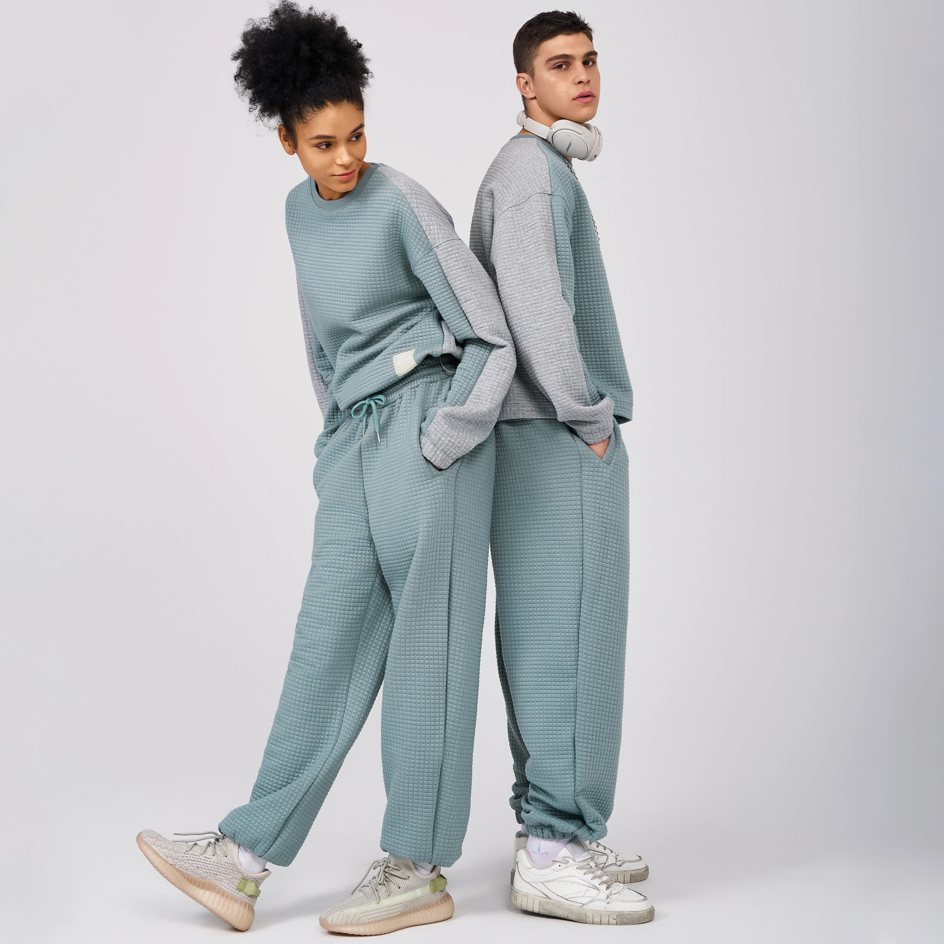 Unisex Sweatshirt and Sweatpants Sets 400 Gsm Space Cotton