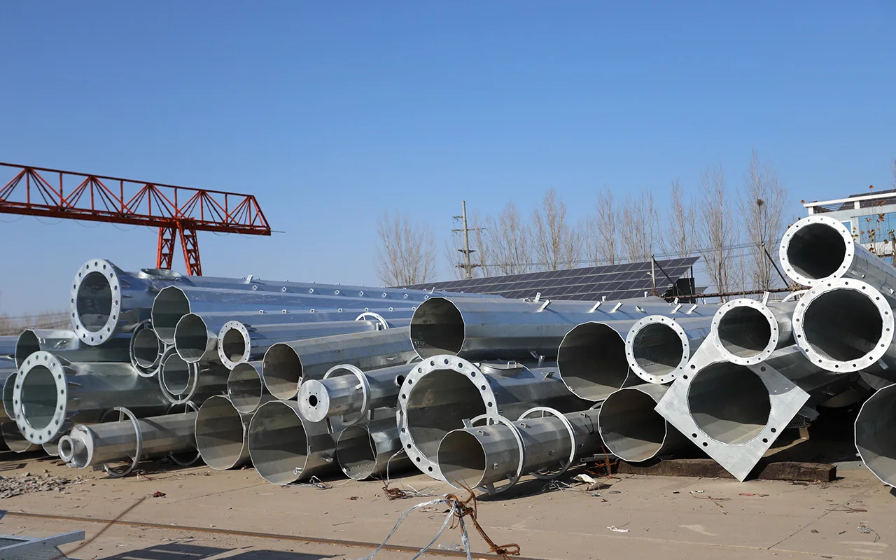 Galvanized 10KV 35KV 66KV110KV 220KV  Electric  Transmission Line Tower  Power Steel tube pole  made in china manufacture