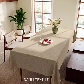 Toscana Handmade Linen Blend Rectangle Tablecloth Endless Pattern Mediterranean Style for Home Use home textile