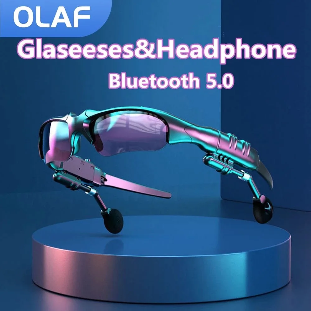 Hot Selling Outdoor Cycling Sports Glasses Wireless Headphones With Microphone Smart Bluetooth of Headphones Sunglasses