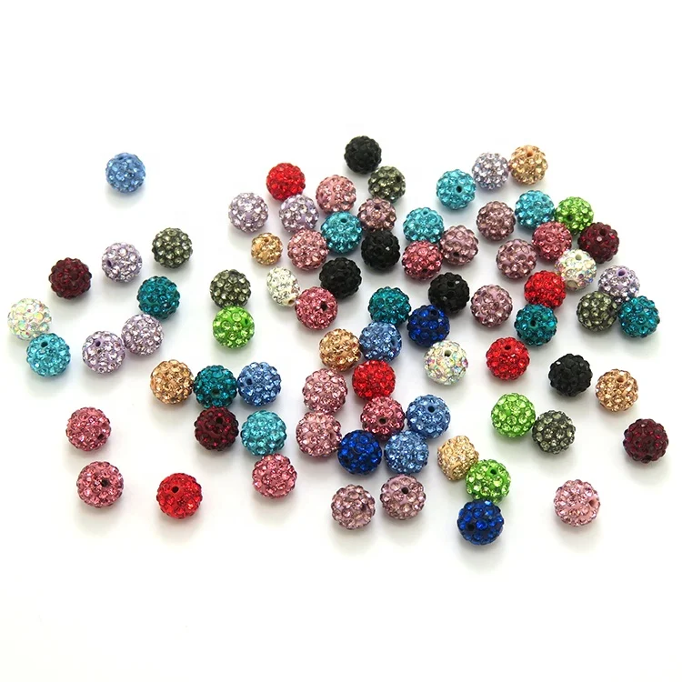 10mm Round Clay Rhinestone Pave Big Hole Crystal Shambhala Beads Disco Ball  Beads for Jewelry Making - China Shamballa Bead and Crystal Rhinestone  Beads price
