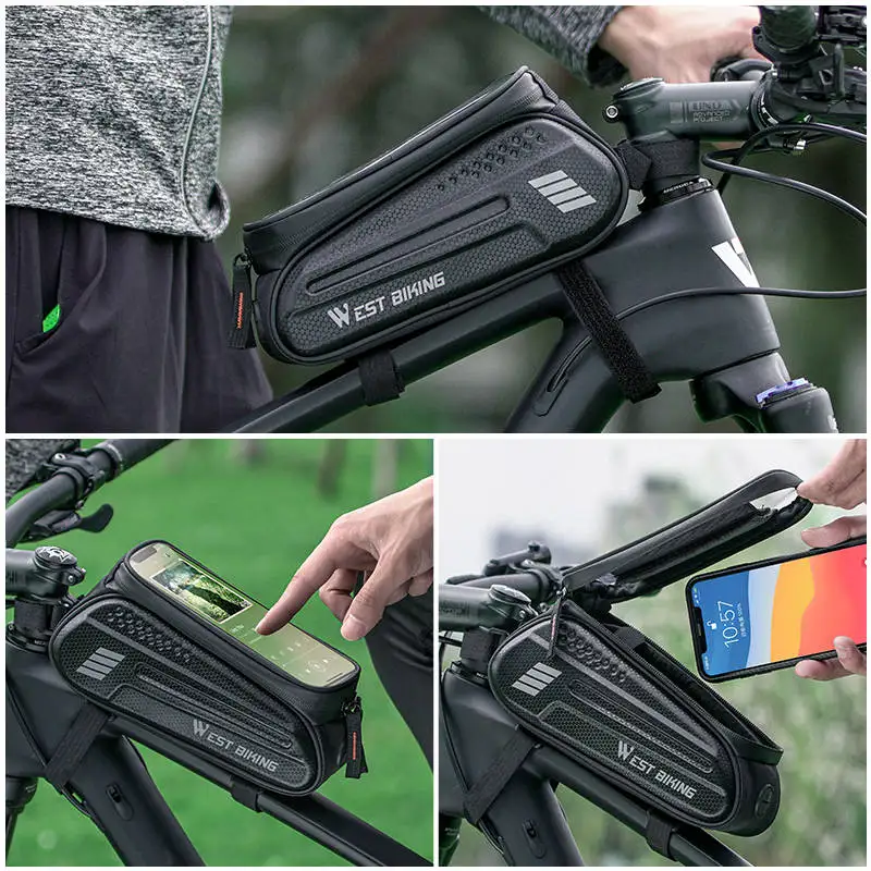 Borsa Portapacchi Posteriore Per Bici In Tessuto Impermeabile 1000D - Nero WEST BIKING | Decathlon - Foto 10