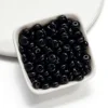 Acrylic flat beads - black