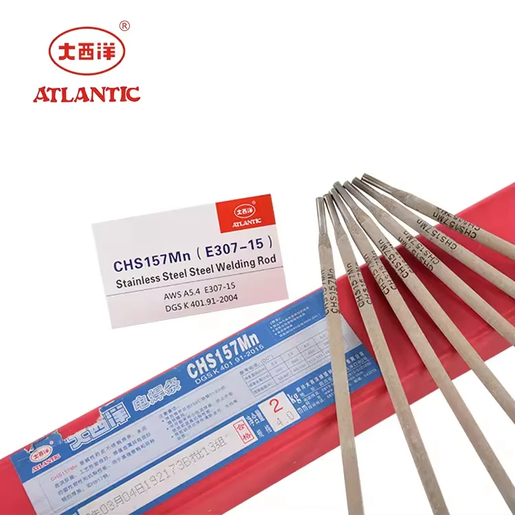 ATLANTIC 2024 Factory Price Ordinary Welding Flexible Solid Plastic Electrode CHS157Mn E307-15 Cast Iron Welding Rod