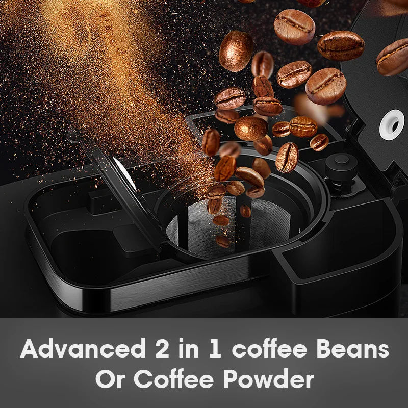 Digital Programmable Combo 2 In 1 Whole Bean To Cup Automatic