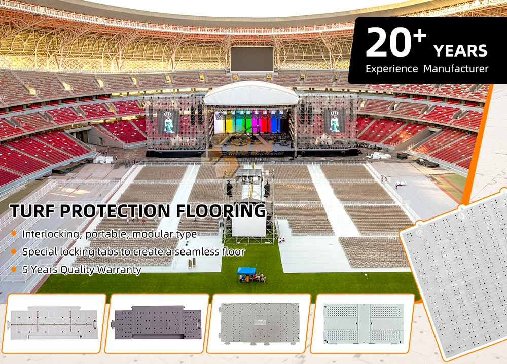 Anti Scratch Portable Event Flooring Plastic Stadium Concert Exhibition Tent Event Flooring