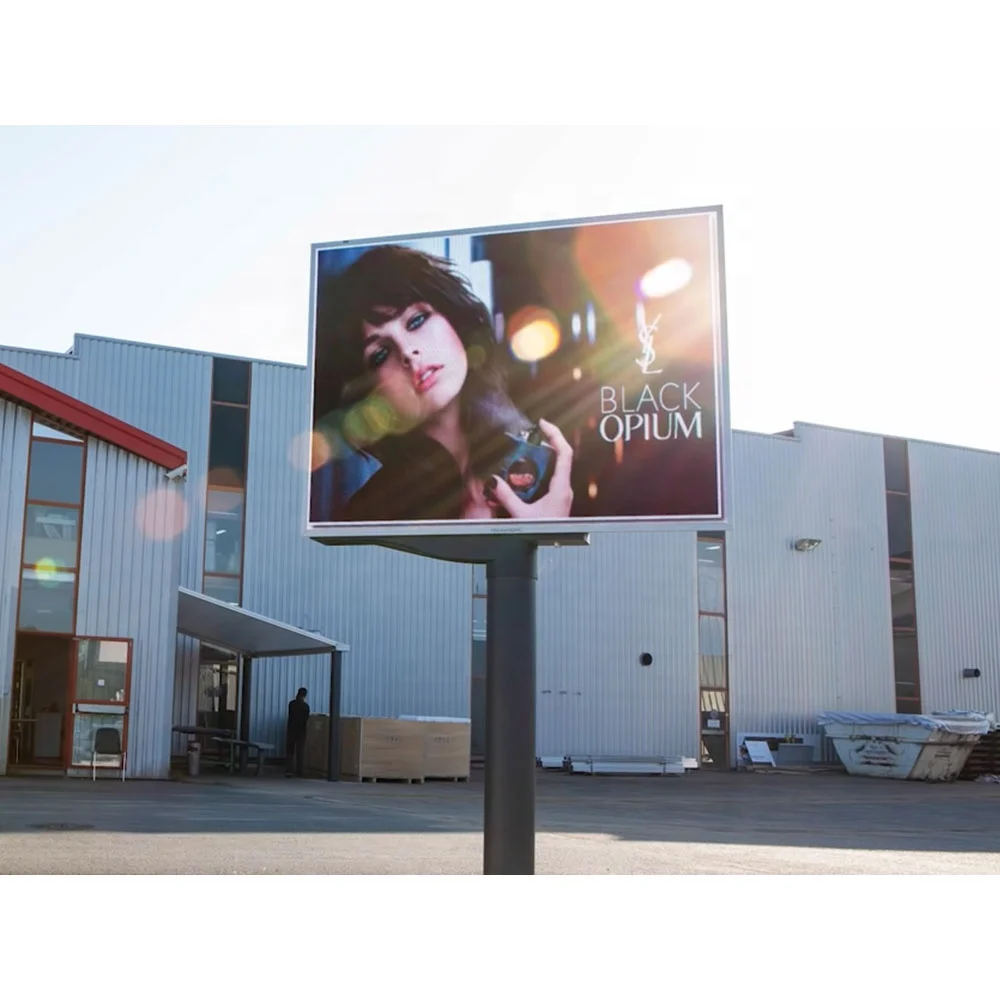 Cheap Outdoor Steel Structure Unipole Billboards Sign Led Roadside Advertising Panel