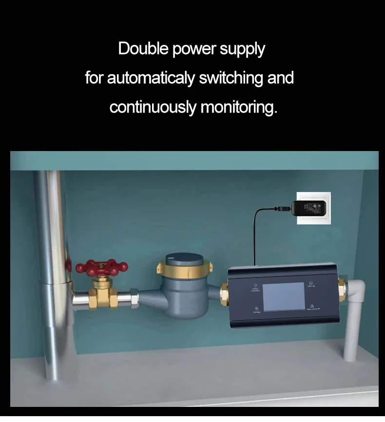 Ultrasonic Water Leak Alarm protection System Auto Shut Valve Water Leakage Sensor Wifi Smart Water Leak Protector