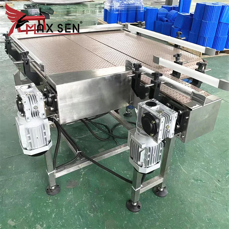 Maxsen Customized High Quality Modular Belt Conveyor Table Sorting Conveyor Aluminium Accumulation Table and Buffer Table