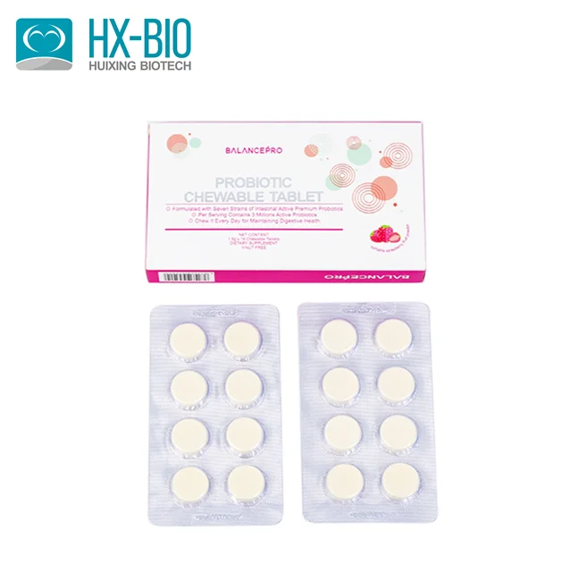 
Производитель ODM & OEM, натуральный пробиотик, жевательный планшет для детей, пищевая добавка, частная торговая марка, продукт для ухода за кишечником 