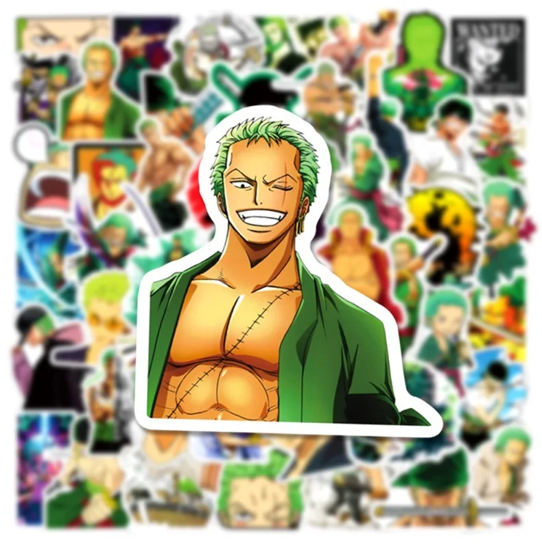 50pcs/bag New Design Anime Straw Hat Crew Roronoa Zoro Removable - Main Image