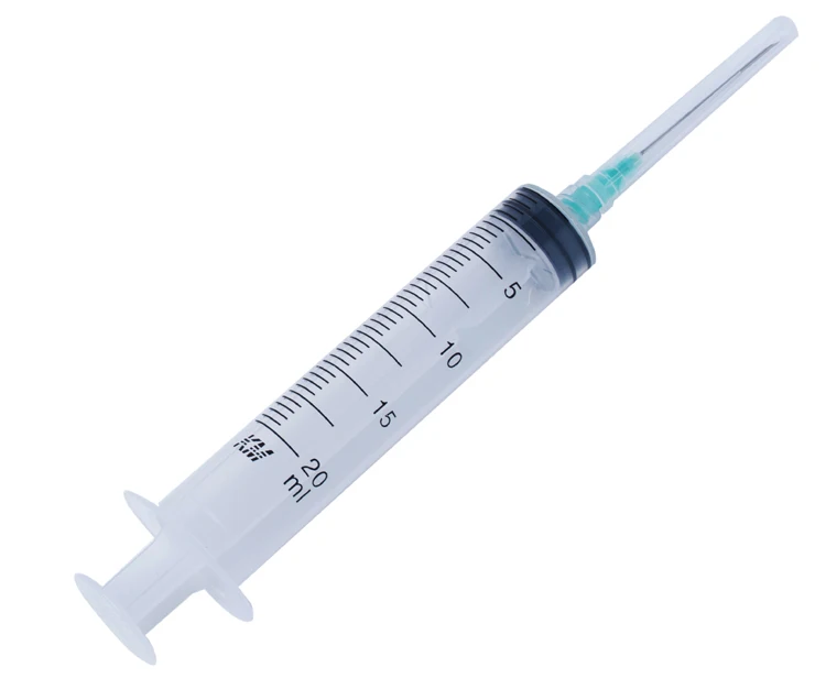disposable plastic medical luer lock syringe 20ml