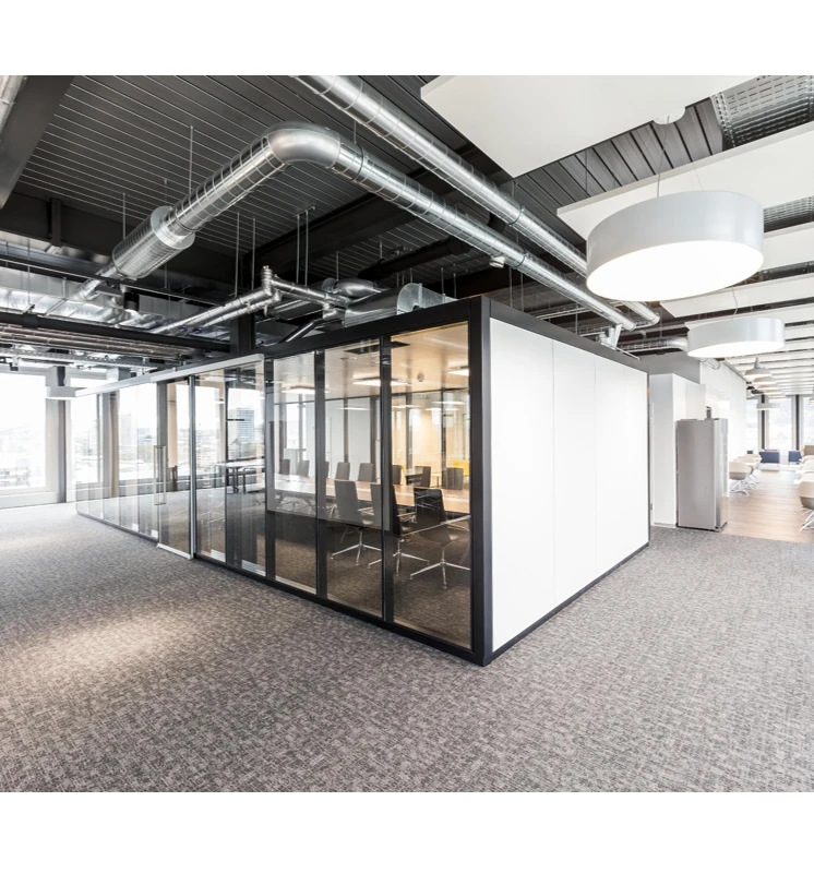 Modular Office Glass Partition Cubicle System Modern Room-in-Room ...