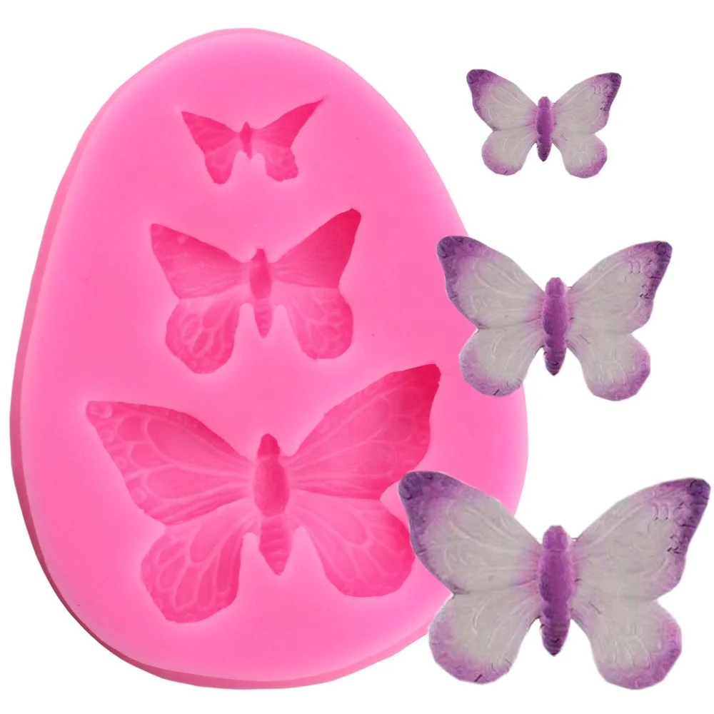 3D Butterfly Lace Fondant Cake Sugarcraft Silicone Mold Topper Decor Mould Bakin 