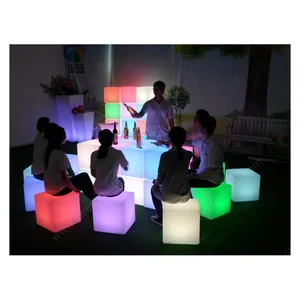 Kids' Plastic Party Chairs with 16 Colors for Birthday Hotel Outdoor Living Room & Exterior Use-Led Cubes CB300