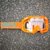 Lunettes transparentes à monture orange