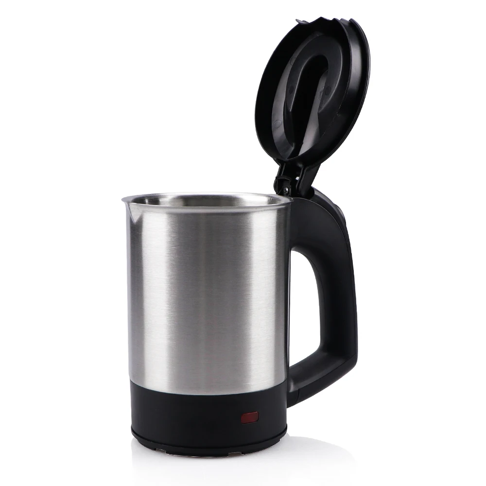 0.5l Small Stainless Steel Travel Electric Kettle Portable Hot Water Boiler With 2 Water Cups