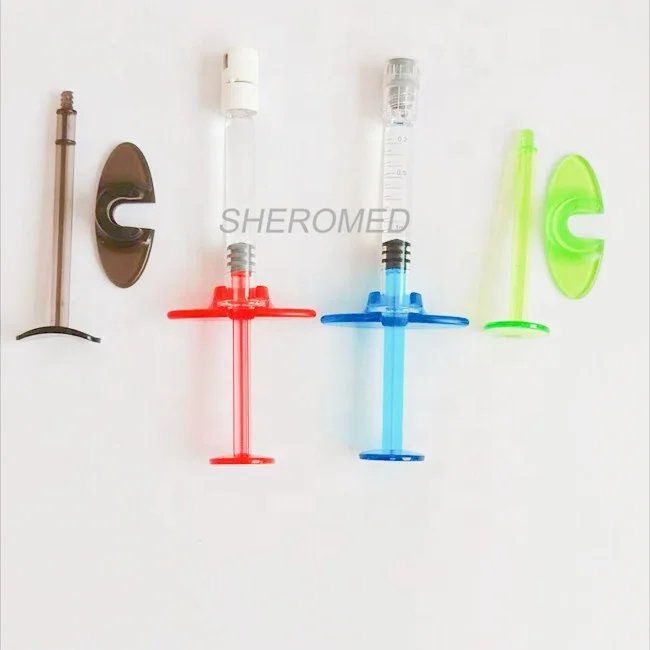 1ml Glass Syringe with Needles Plunger and wings Back Stop