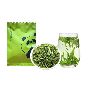 Hot Selling Wholesale  Chinese Live Leaf Tea Spring Rice Natural Portable Small Packaging Chinese Needle Shaped Green Panda Tea