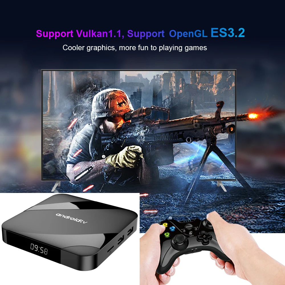 テレビ Mobient Group TV98 ATV W2 Android TV Box 4+64G Android 14 Amlogic S905W2