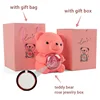 Pink-Bear Soap Flower