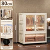 80cm-1layer+double door+Transparent Grey