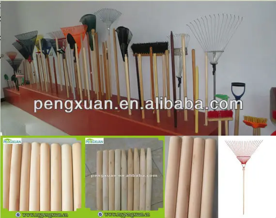 Factory Supply Well Straight Round Pine Wood Lumber Wooden Handle for Garden Tools Shovel