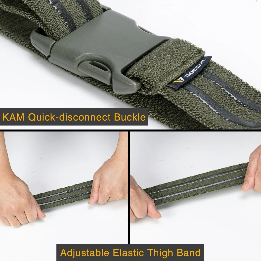 IDOGEAR Tactical Thigh Strap Elastic Band Strap for Thigh Holster