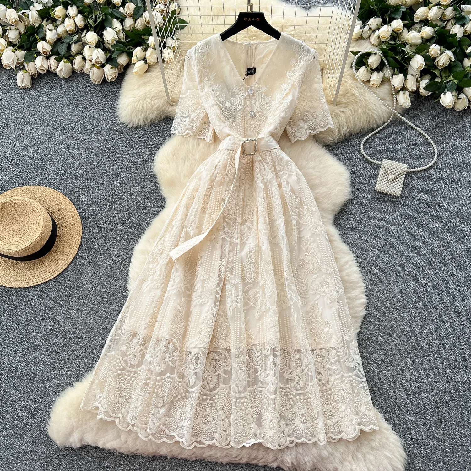slim fit dress slacks Peter Pan Collar Dress – Sacoor Brothers main image 0