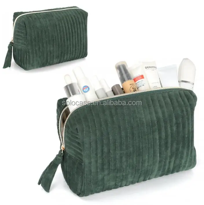 Nylon Zipper Pouch Catch-All Cosmetic Bag