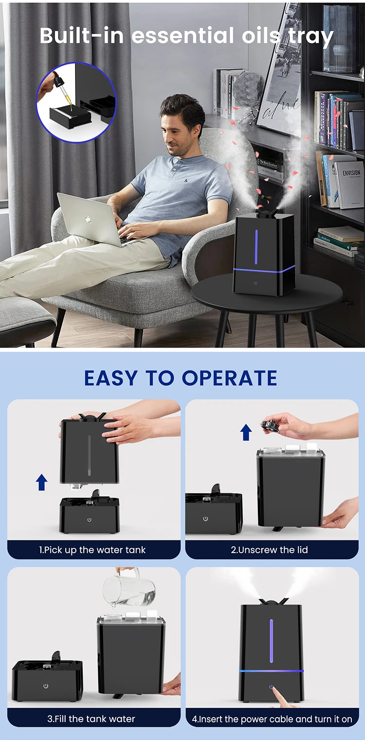 Aromacare 4l Aromatherapy Essential Oil Large Room Desktop Black