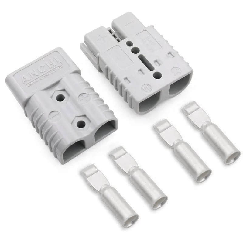 Batterie Rapide Connecter, 2Pcs 175A 600V Batterie De Cuivre En Plastique Rouge à Connexion Rapide Prise De Connecteur De Treuil Avec 4 Accessoires, Haute Tension Et Haute Résistance