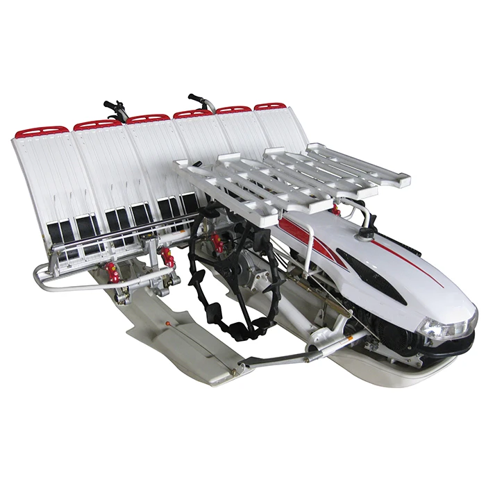Farm 6 Rows Rice Transplanter Manual Walking Type Rice Planting Machine Paddy Transplanter Rice Planter Paddy Plantation Machine