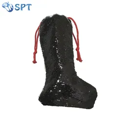 Сублимационный пустой персонализированный волшебный Рождественский чулок с блестками для украшения