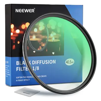 Factory Price  Black Pro Mist Camera Lens Filter NEEWER 40.5mm Black Diffusion 1/8 Filter Mist Dreamy Cinematic Effect Filter
