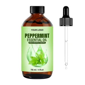 Cold-Pressed Therapeutic Grade Peppermint Essential Oil for Muscle Pain & Sinus Relief Aromatherapy Mint Oil